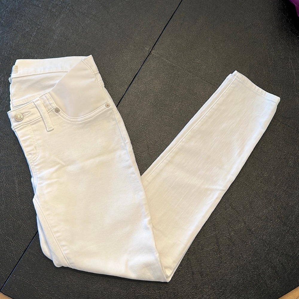 Madewell maternity skinny white jean
